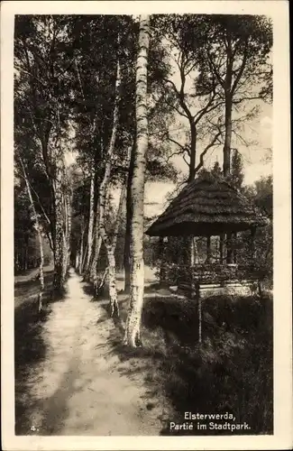 Ak Elsterwerda in Brandenburg, Stadtpark, Pavillon