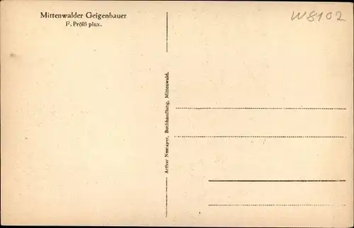 Ak Mittenwald in Oberbayern, Mittenwalder Geigenbauer