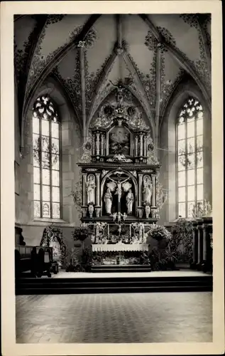 Ak Schleiz im Vogtland Thüringen, Bergkirche, Altar