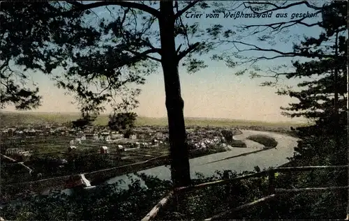 Ak Trier an der Mosel, Panorama vom Weißhauswald