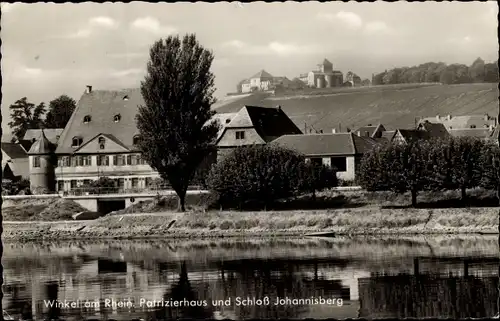 Ak Hallgarten Oestrich Winkel am Rhein Rheingau, Patrizierhaus, Schloss Johannisberg