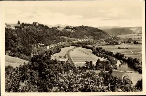 Ak Orlamünde Thüringen, Panorama vom Hausberg gesehen