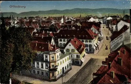 Ak Offenburg in Baden Schwarzwald, Teilansicht, Straße