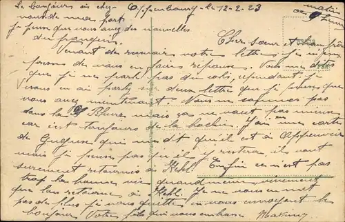 Ak Offenburg in Baden Schwarzwald, Teilansicht, Straße