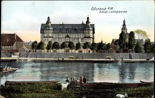 Ak Offenbach am Main Hessen, Schloss, Schlosskirche
