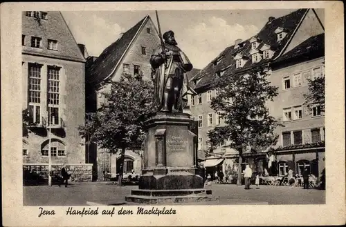 Ak Jena in Thüringen, Hanfried, Marktplatz