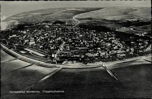 Ak Norderney in Ostfriesland, Fliegeraufnahme