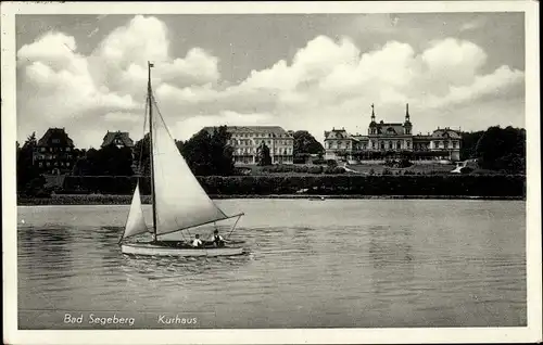 Ak Bad Segeberg in Holstein, Kurhaus, Segelboot