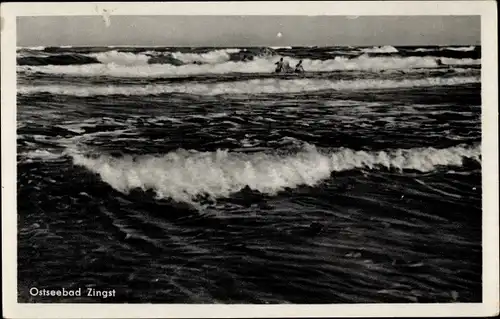 Ak Ostseebad Zingst, Wellen