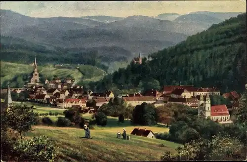Künstler Ak Hoffmann, H., Lichtenthal Lichtental Baden Baden am Schwarzwald, Panorama