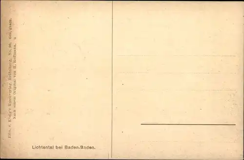 Künstler Ak Hoffmann, H., Lichtenthal Lichtental Baden Baden am Schwarzwald, Panorama