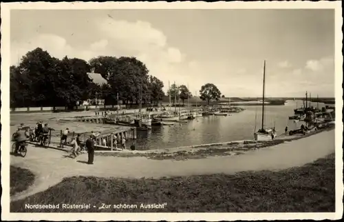 Ak Rüstersiel Wilhelmshaven an der Nordsee, Gaststätte Zur schönen Aussicht