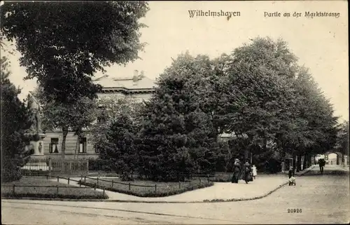 Ak Wilhelmshaven an der Nordsee, Partie an der Marktstraße