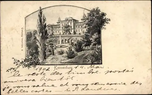 Ak Kennenburg Esslingen am Neckar, Hauptgebäude