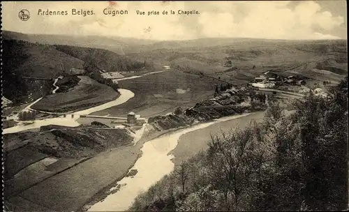 Ak Cugnon Wallonien Luxemburg, Vue prise de la Chapelle