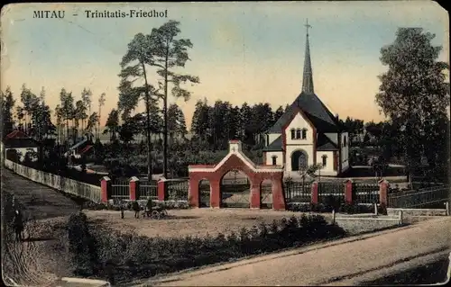 Ak Jelgava Mitau Lettland, Trinitatis Friedhof