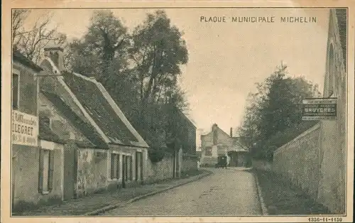 Ak Bruyères le Châtel Essonne, Michelin Schild am Ortseingang