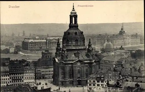 Ak Dresden Altstadt, Panorama, Frauenkirche