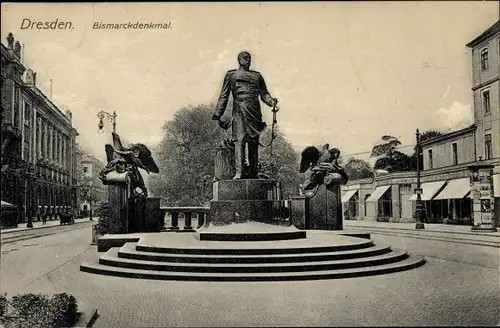 Ak Dresden Altstadt, Bismarckdenkmal