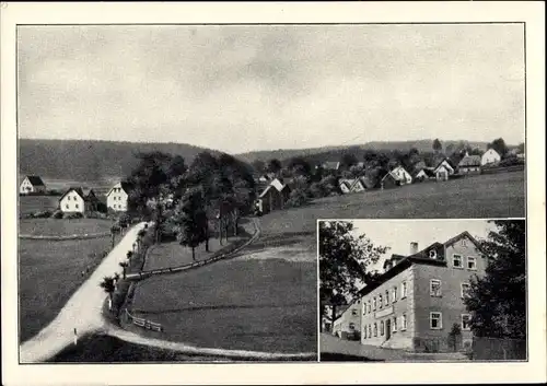 Ak Lippertsgrün Naila in Oberfranken, Gasthaus Hans Wirth, Panorama