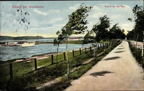 Ak Einfeld Neumünster in Holstein, Partie an der See