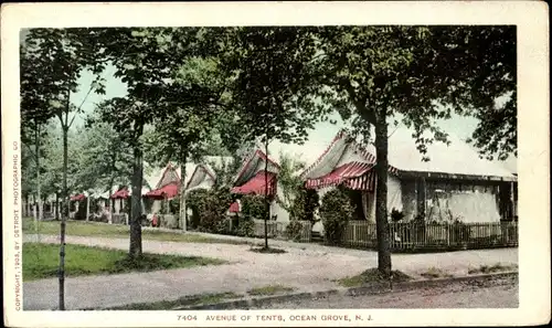 Ak Ocean Grove New Jersey USA, Avenue of Tents