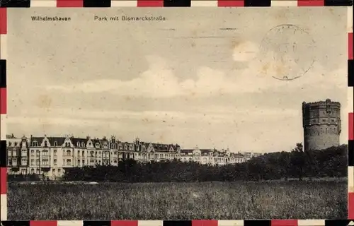 Ak Wilhelmshaven an der Nordsee, Park, Bismarckstraße