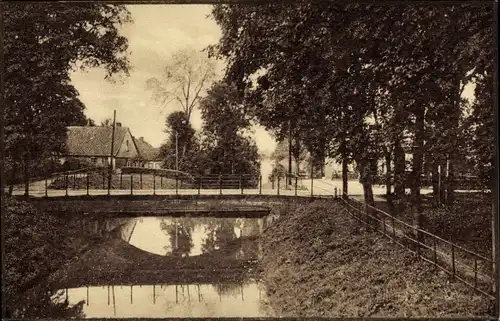 Ak Rüstersiel Wilhelmshaven an der Nordsee, Siel, Brücke