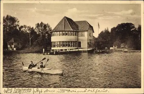 Ak Bad Zwischenahn in Oldenburg, Fährhaus, Ruderboot