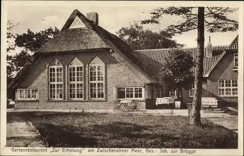 Ak Bad Zwischenahn in Oldenburg, Gartenrestaurant Zur Erholung