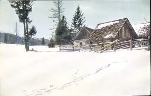 Ak Mönichkirchen in Niederösterreich, Mönichkirchner Schwaig, Winter