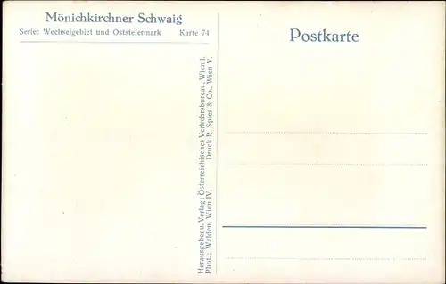 Ak Mönichkirchen in Niederösterreich, Mönichkirchner Schwaig, Winter