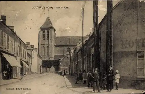 Ak Gouvieux Oise, Rue de Creil