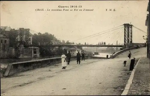 Ak Creil-Oise, neue Brücke