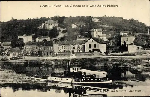 Ak Creil-Oise, Coteau und die Cité Saint Médard