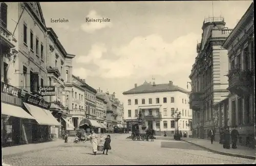 Ak Iserlohn im Märkischen Kreis, Kaiserplatz, Geschäft Gebrüder Kaufmann