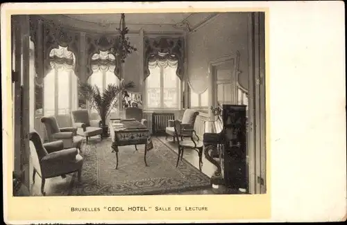 Ak Bruxelles Brüssel, Cecil Hotel, Salle de Lecture