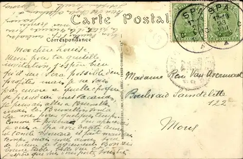 Ak Spa Wallonie Lüttich, Badeanstalt