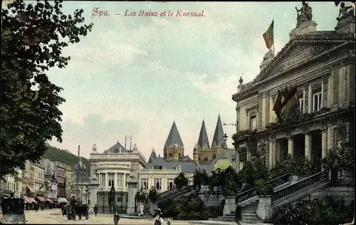 Ak Spa Wallonie Lüttich, Badeanstalt, Kursaal