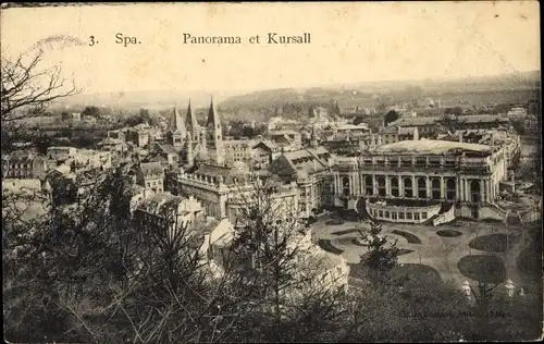 Ak Spa Wallonie Lüttich, Panorama, Kursaal