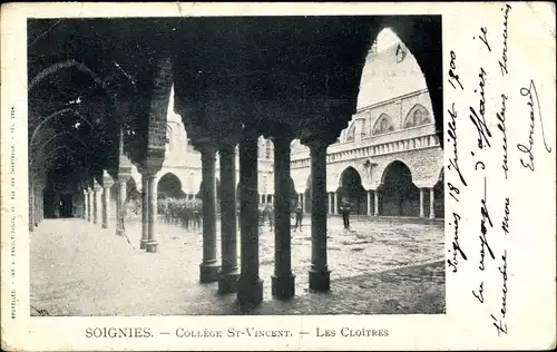 Ak Soignies Wallonie Hennegau, College St-Vincent, Cloitres