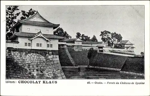 Ak Osaka Japan, Fossés du Château de Sycoine