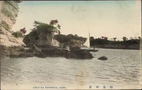 Ak Matsushima Japan, Binnensee, Segelboot