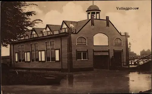 Ak Broek op Langedijk Nordholland Niederlande, Veilinggebouw