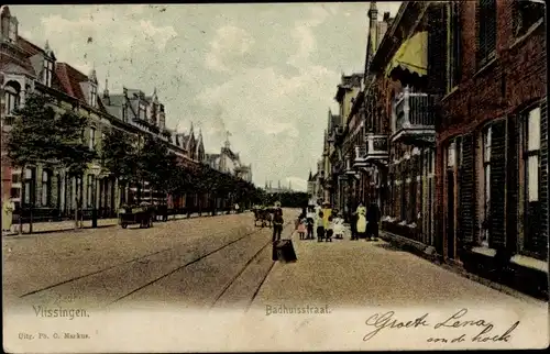 Ak Vlissingen Zeeland Niederlande, Badhuisstraat