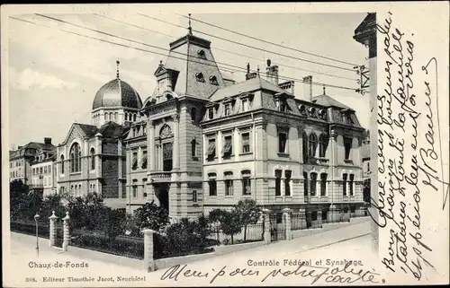 Judaika Ak La Chaux de Fonds Kanton Neuenburg, Bundeskontrolle, Synagoge