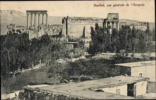 Ak Baalbek Libanon, Gesamtansicht der Akropolis