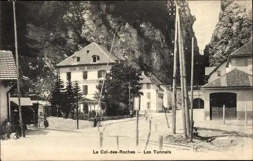 Ak Le Col des Roches Kanton Neuenburg, Die Tunnel