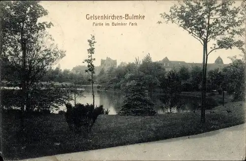 Ak Bulmke Hüllen Gelsenkirchen im Ruhrgebiet, Bulmker Park, Teich