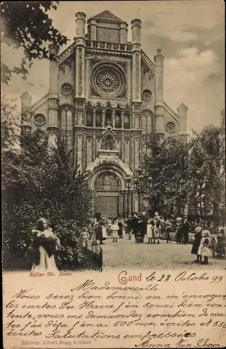 Ak Gand Gent Ostflandern, Eglise Ste. Anne